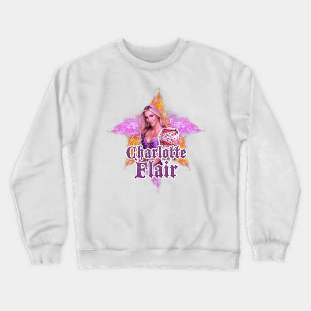 Charlotte Flair // WWE FansArt Crewneck Sweatshirt by suprax125R